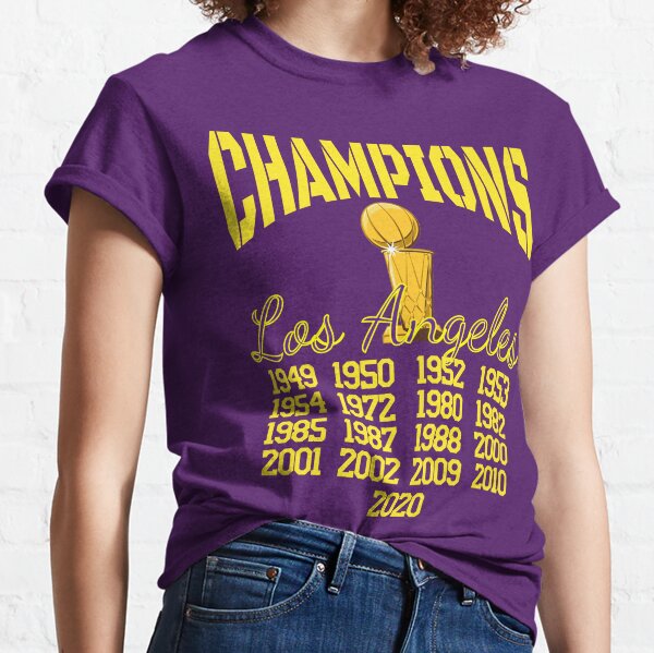 Vintage Los Angeles Lakers 1987 & 1988 NBA Championship T-Shirts