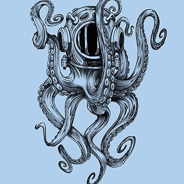 Artwork thumbnail, Octopus Scuba Diver Helmet by BertramSales