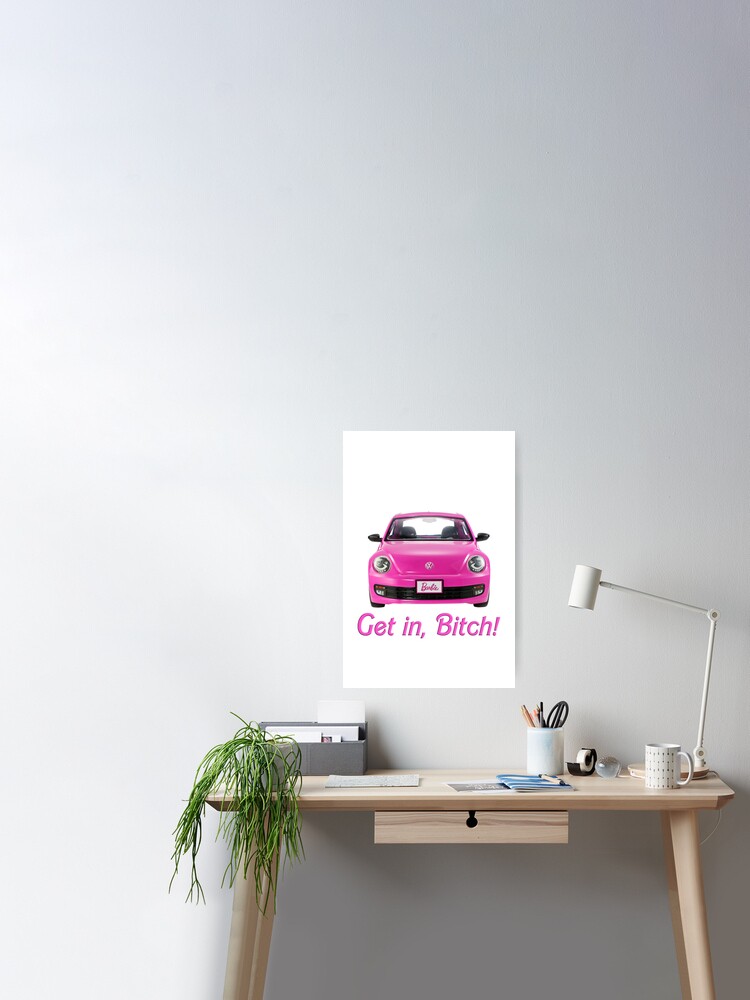 Poster for Sale avec l'œuvre « voiture de Barbie » de l'artiste