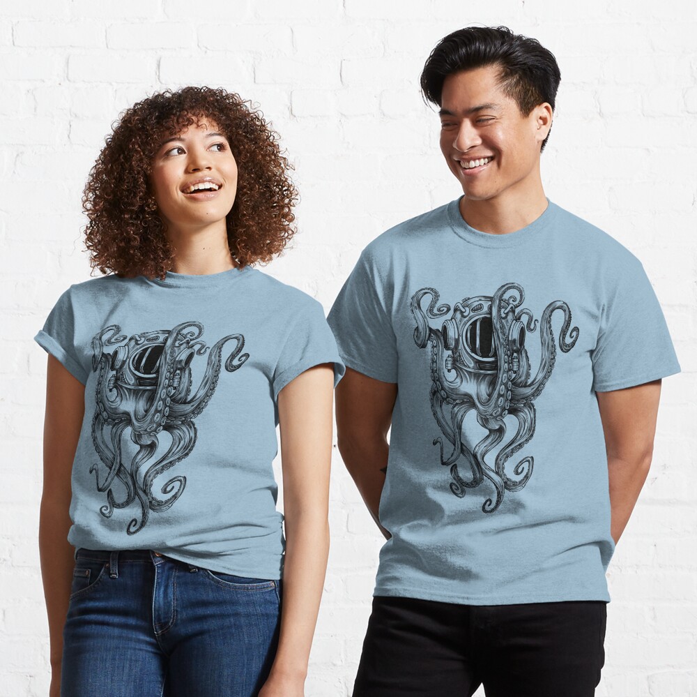 Octopus Scuba Diver Helmet Classic T-Shirt