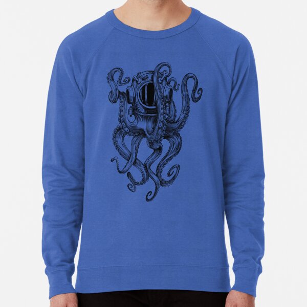 Octopus Scuba Diver Helmet Lightweight Sweatshirt