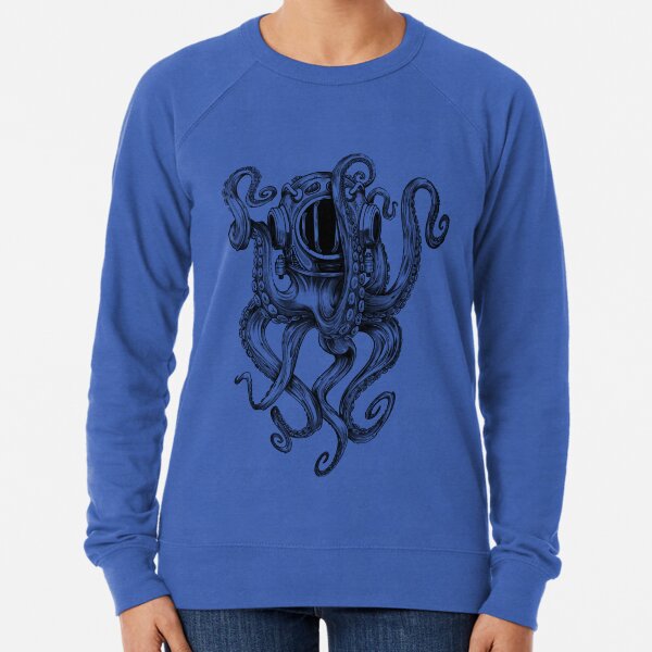 Octopus Scuba Diver Helmet Lightweight Sweatshirt