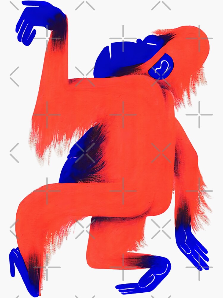 "Dancing monkey" Sticker for Sale by sharkstore2020 Redbubble