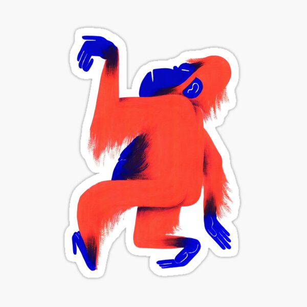 "Dancing monkey" Sticker for Sale by sharkstore2020 Redbubble