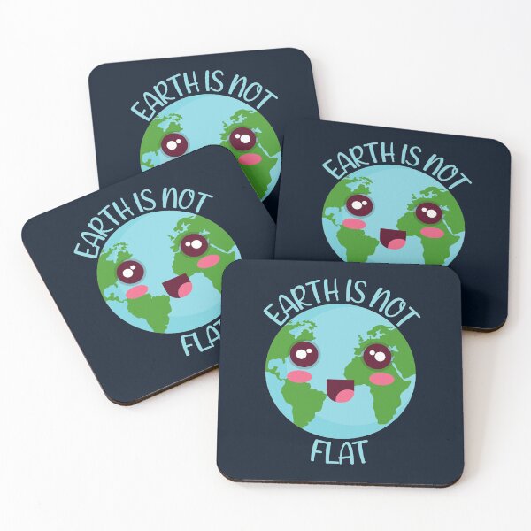 Item preview, Earth is not flat Kawaii Earth designed and sold by KawaiiPark.