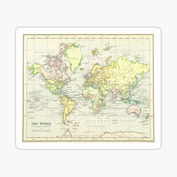 Item preview, Vintage Map of The World (1899) designed and sold by BravuraMedia.