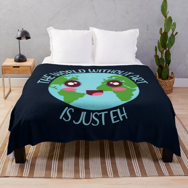 Item preview, The world without art is just eh Kawaii Earth designed and sold by KawaiiPark.