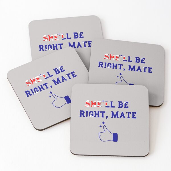 Item preview, Shell be right mate Aussie slang phrase Australian gift designed and sold by Mommaspouch.