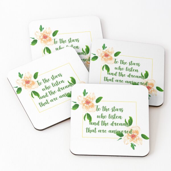 Item preview, To the stars who listen and the dreams that are answered flower quote 1 designed and sold by DoodlesFlowers.