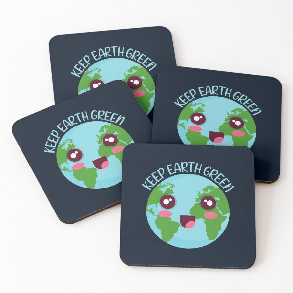 Item preview, keep earth green Kawaii Earth designed and sold by KawaiiPark.