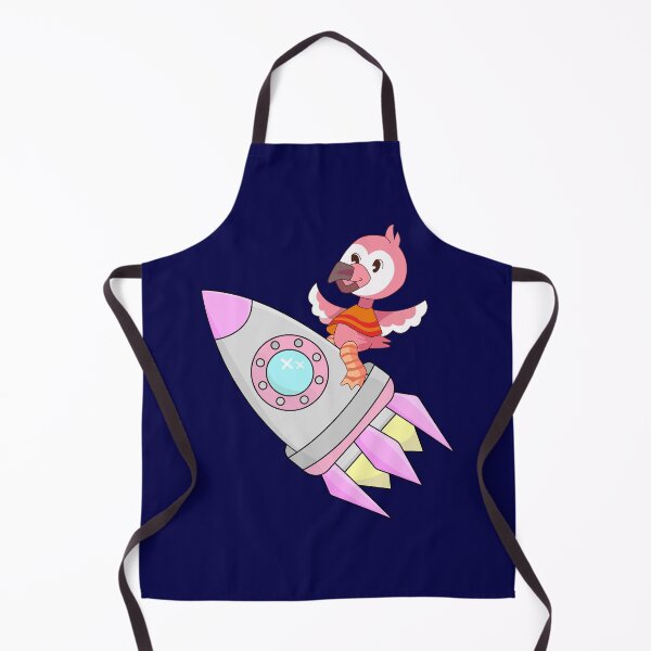 Item preview, Flamingo youtube Flamingo Plush setting on a cute rocket travelling to space designed and sold by SGS-.