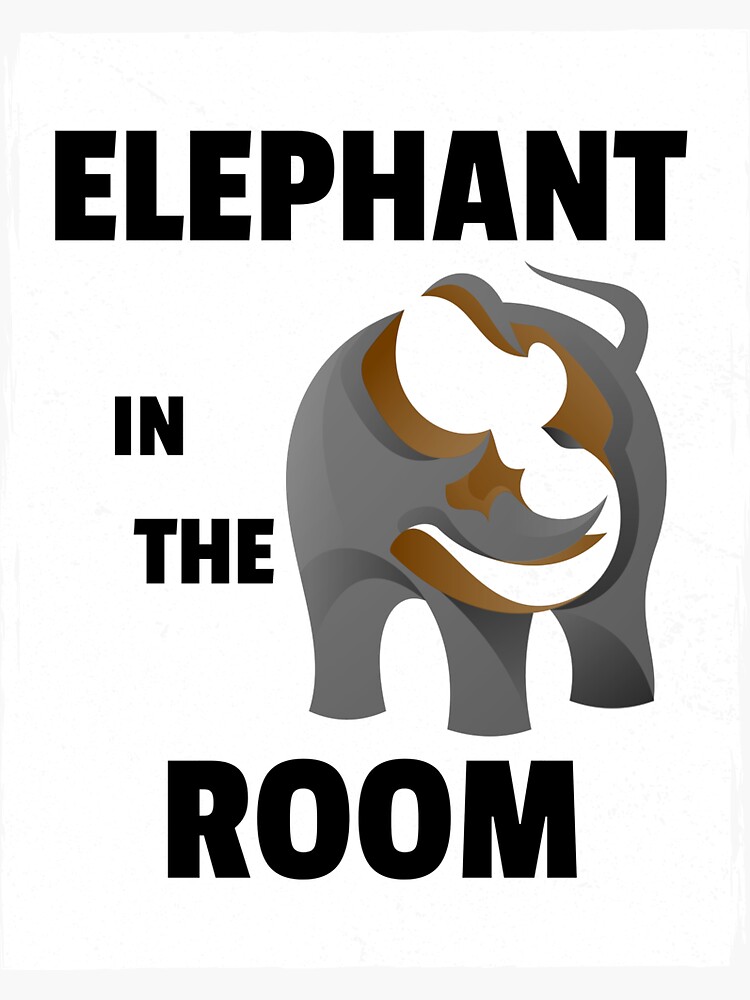 "Elephant in the Room " Sticker for Sale by Idiomatics Redbubble
