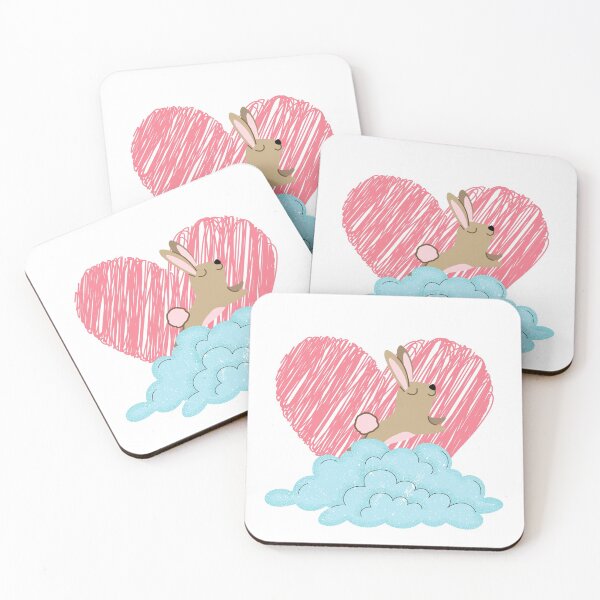 Item preview, Bunny pet over the rainbow bridge on cloud designed and sold by Kristellabeauty.