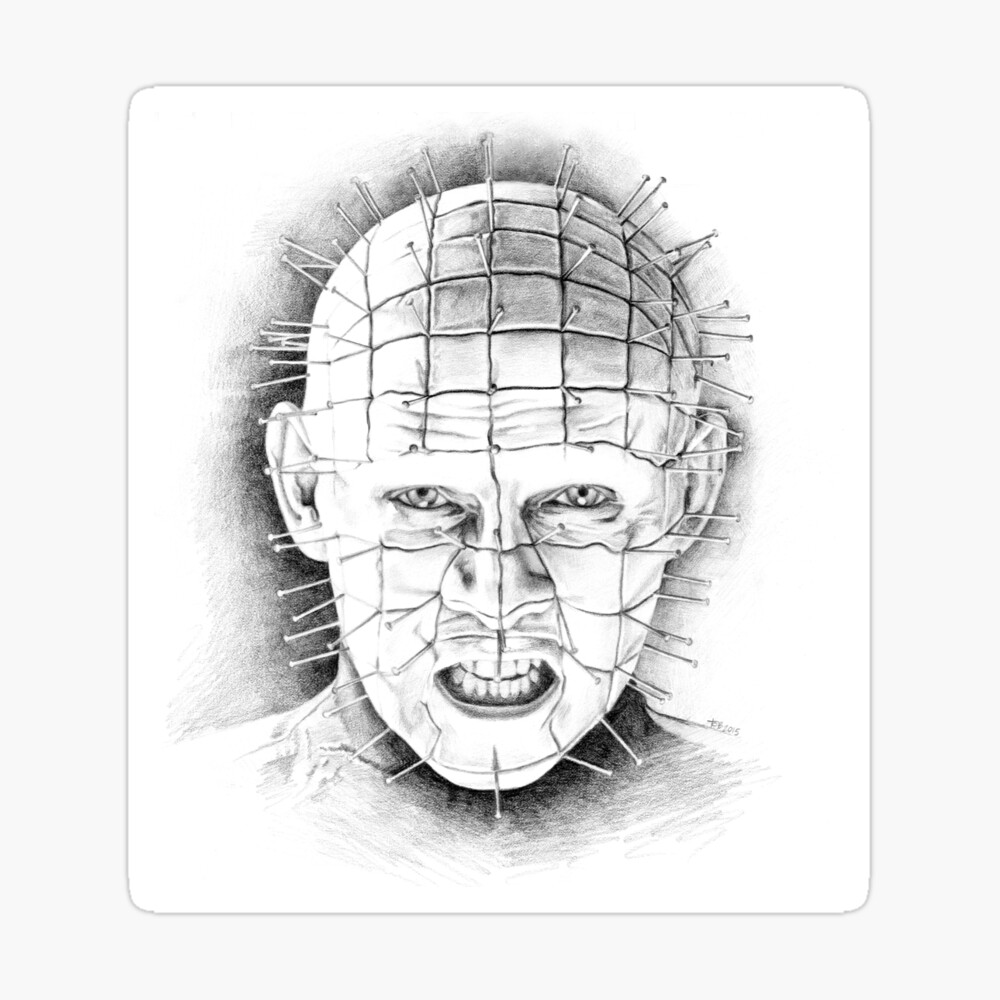 My drawing of Pinhead Heading to sugarmyntgallery icons of horror show  later this month  hellraiser pinhead officialdougbradley  Instagram