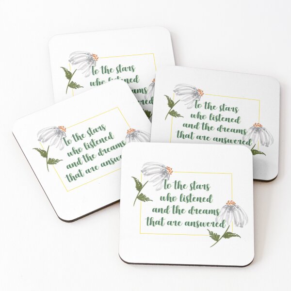 Item preview, To the stars that listen and the dreams that are answered flower quote 2 designed and sold by DoodlesFlowers.
