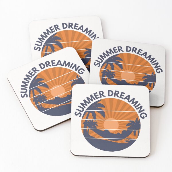 Item preview, Summer dreaming. Chilling in a hammock in front of a retro vintage sunset. Purple text. designed and sold by JellyBeenzz.