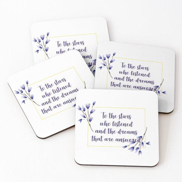 Item preview, To the stars who listen and the dreams that are answered flower quote 3 designed and sold by DoodlesFlowers.