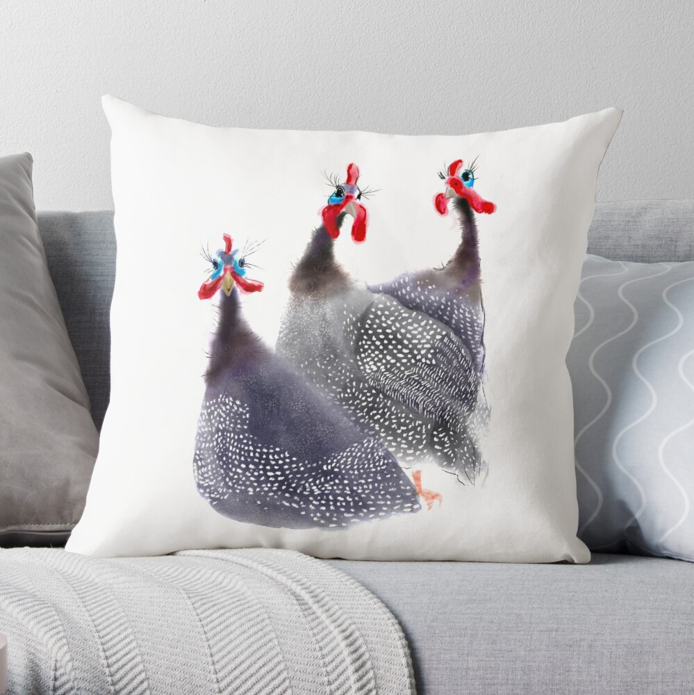 I Love Funny Blue Footed Boobies Bird Lover Throw Pillow, 18x18, Multicolor