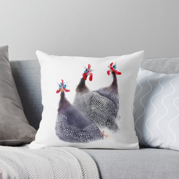 Item preview, Gaggle of Three Guinea fowl birds designed and sold by orangerinka.