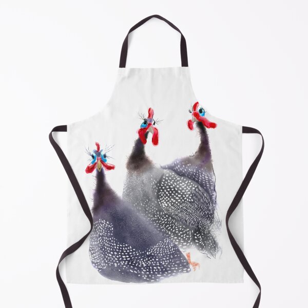 Item preview, Gaggle of Three Guinea fowl birds designed and sold by orangerinka.