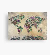 Blumenweltkarte Metalldruck