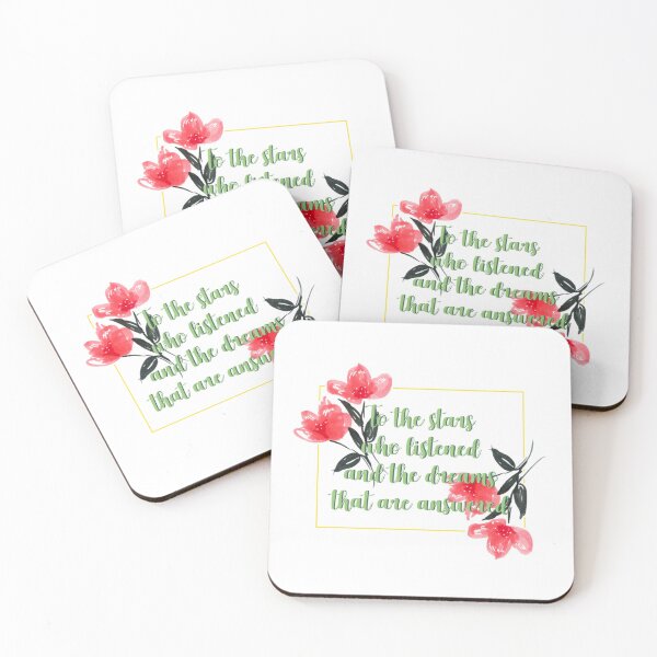 Item preview, To the stars who listen and the dreams that are answered flower quote 4 designed and sold by DoodlesFlowers.