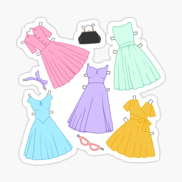 Item preview, 50’s inspired paper doll Clothes dress-up designed and sold by Serinah Williams.