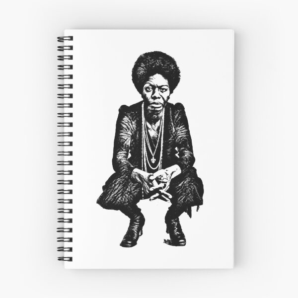 Item preview, Nina Simone Singer drawing black and white jazz blues  designed and sold by Digibee.