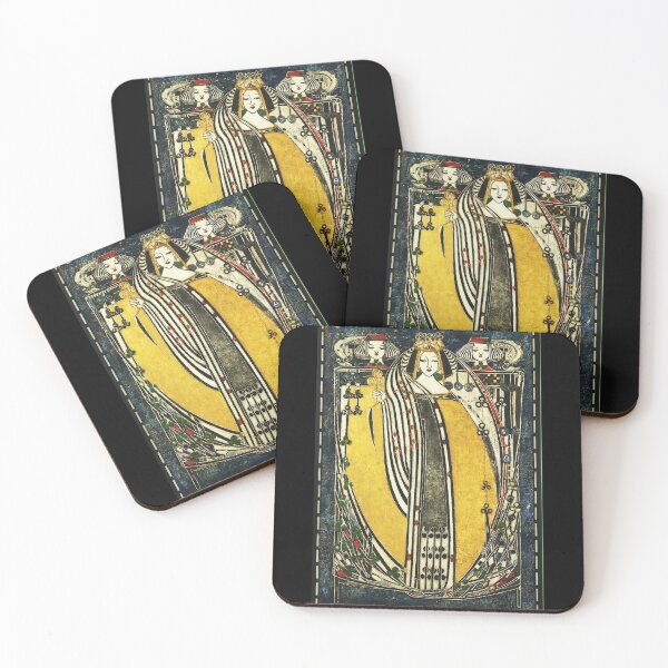 Item preview,  QUEEN OF CLUBS Art Nouveau Four Queens designed and sold by BulganLumini.