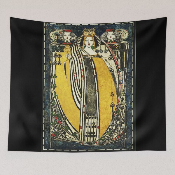 Item preview,  QUEEN OF CLUBS Art Nouveau Four Queens designed and sold by BulganLumini.