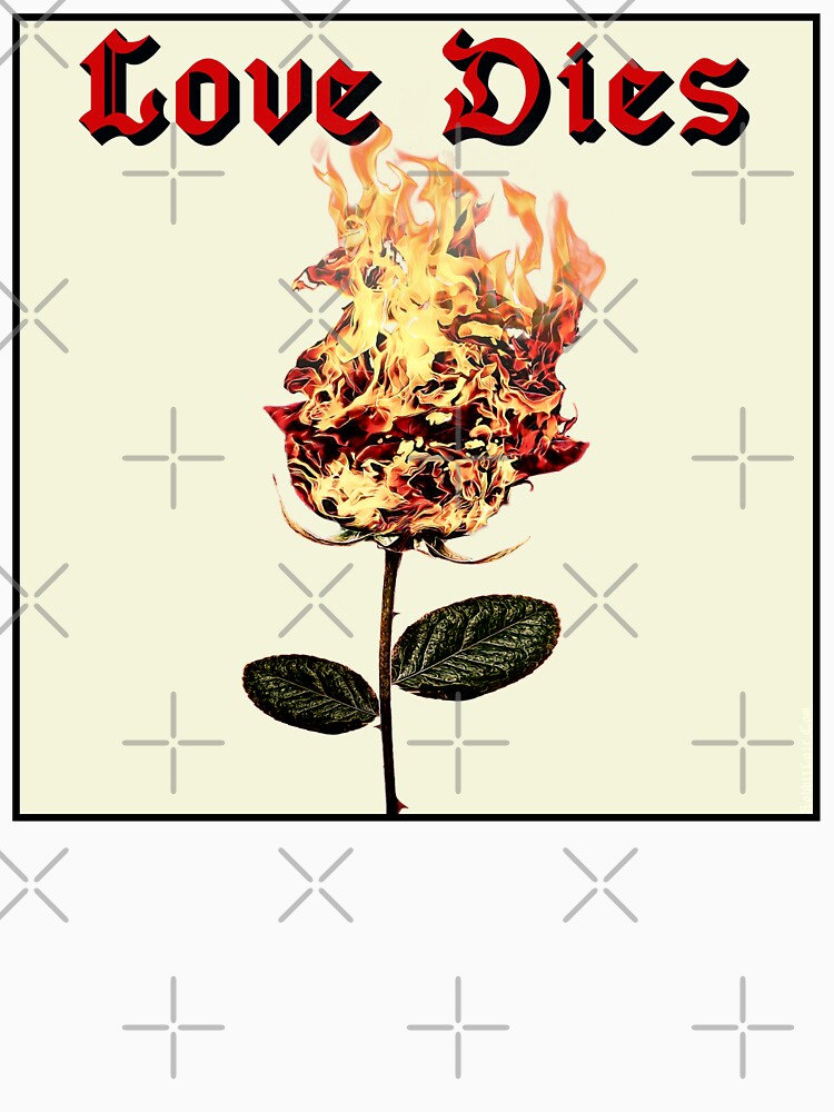 Love Dies - Grunge Burning Rose by RabbitLair