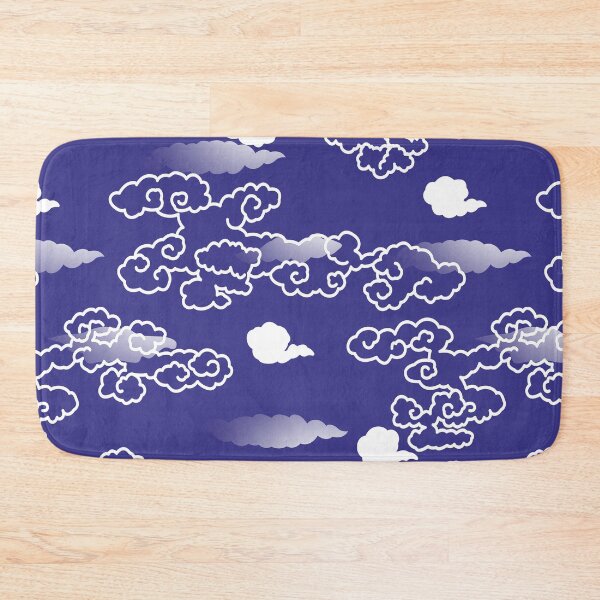 Item preview, Japanese cloud traditional kimono pattern royal blue design   designed and sold by Japanculture.