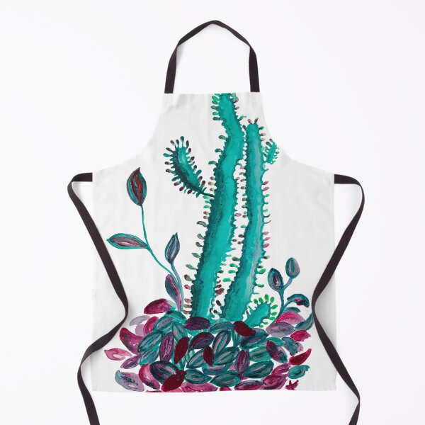 Item preview, Cactus and Red Leaves, Quarantine Watercolor designed and sold by ANoelleJay.
