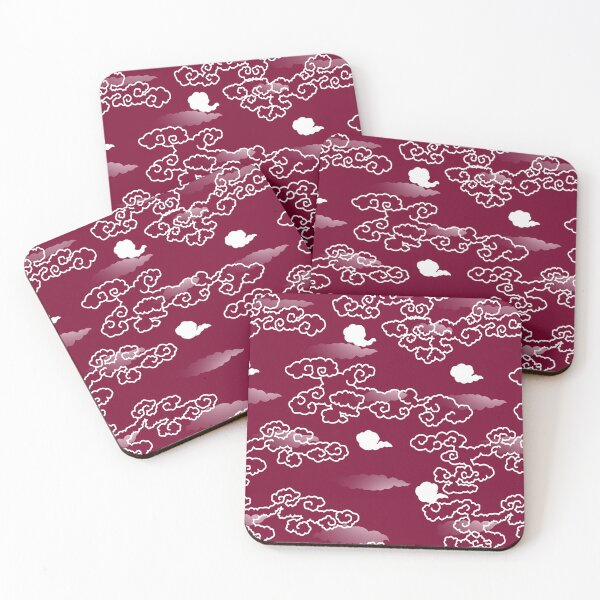 Item preview, Japanese cloud traditional kimono pattern purple design   designed and sold by Japanculture.