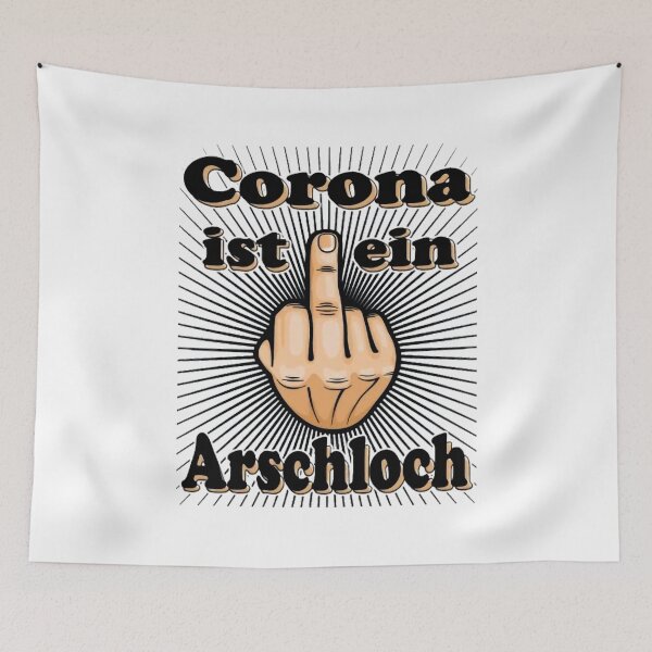 Item preview, Corona Ist EIN Arschloch Mittelfinger Statement - Corona Is AN ASSHOLE Middle Finger Funny Apparel designed and sold by Ideas-Heaven.
