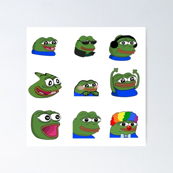 Pepega Funny Stream Emote' Poster by Husti, Displate in 2023