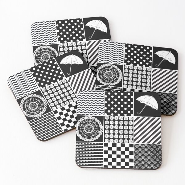 Item preview, Monochrome Pattern collage | black and white | Studio M & Co designed and sold by Studio M & Co..