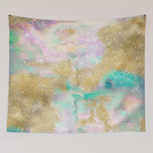 Item preview, Magical Gold Watercolor Nebula Abstract Art designed and sold by InovArtS.