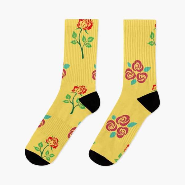 Aperçu de l'œuvre Motif rose sur fond jaune créée et vendue par Thevikki.