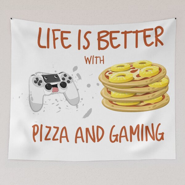 Item preview, LIFE IS BETTER WITH PIZZA AND GAMING designed and sold by 30-Merch.