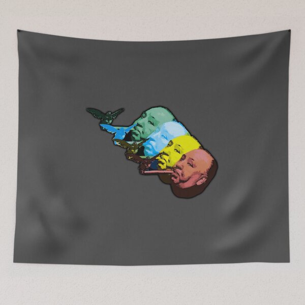 Item preview, Alfred Hitchcock - bird and Cigar in 4 colour- NumbTs - design Unique Quality Printed Designs illustration designed and sold by NumbTs.