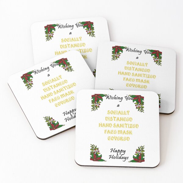 Item preview, Socially Distanced Happy Holidays Christmas, Hanukah, Kwansei designed and sold by MimsTees.