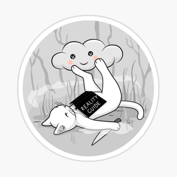 The White Cat's reality guide Sticker
