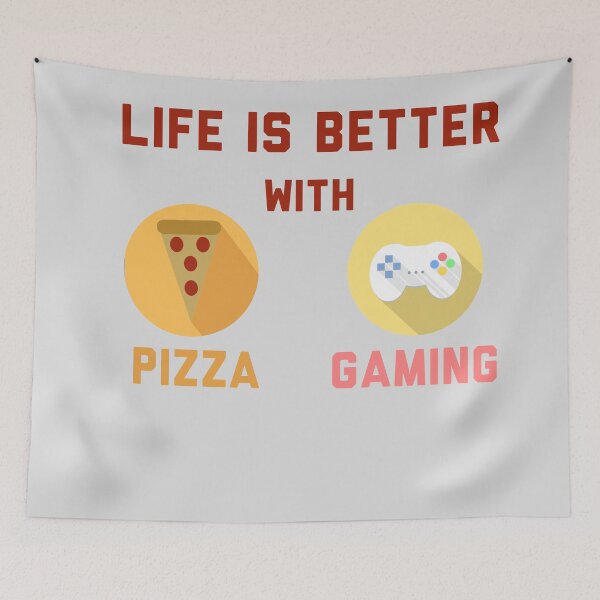 Item preview, LIFE IS BETTER WITH PIZZA AND GAMING designed and sold by 30-Merch.