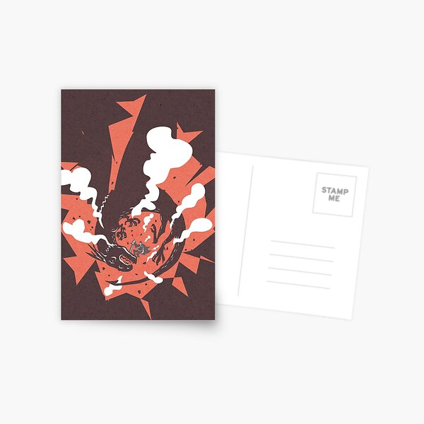 A dragon and a knight Postcard
