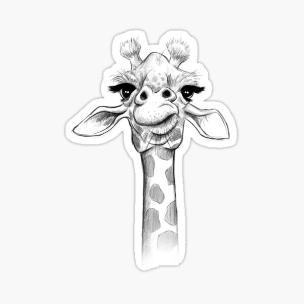 Sketch Giraffe Sticker
