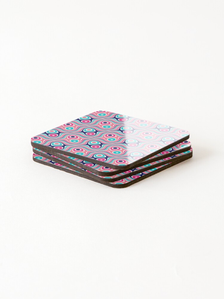 Thumbnail 4 of 5, Coasters (Set of 4), Retro Pattern designed and sold by colorandpattern.