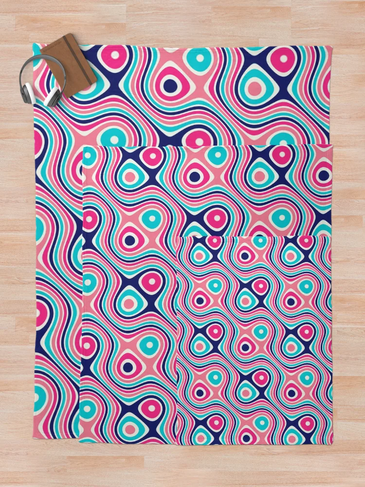 Thumbnail 5 of 6, Throw Blanket, Retro Pattern designed and sold by La Chic.