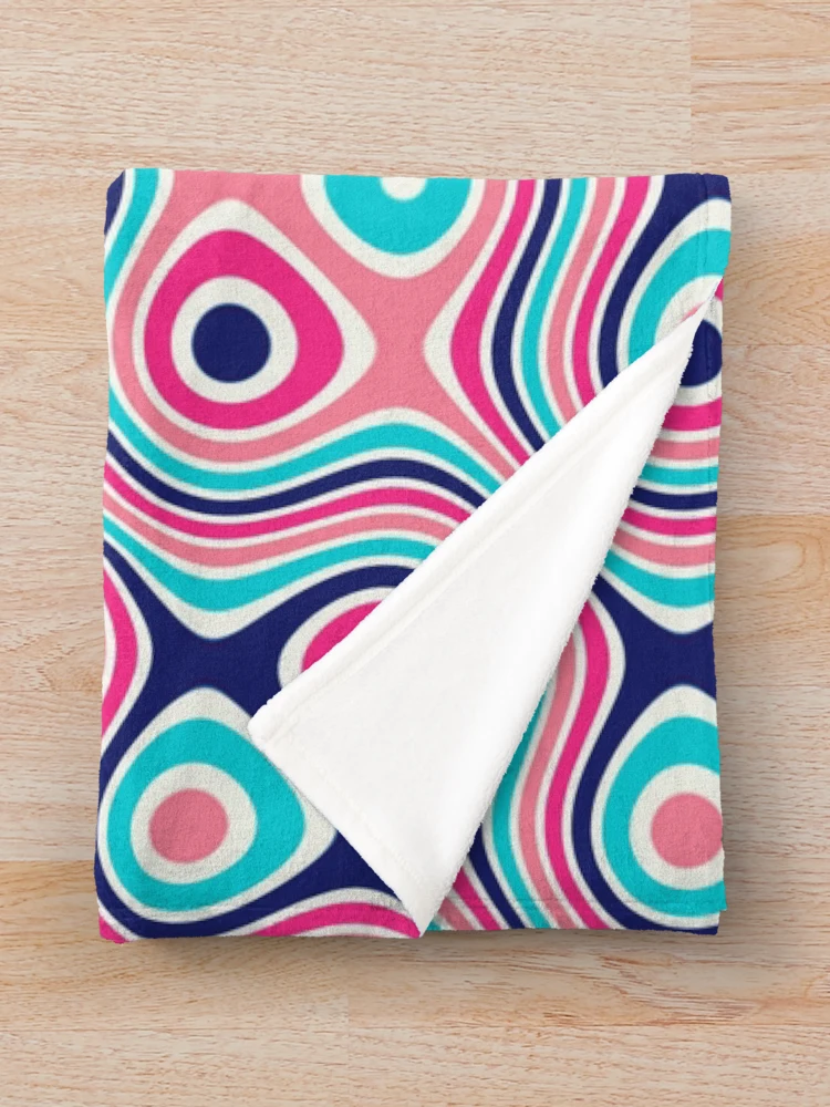 Thumbnail 3 of 6, Throw Blanket, Retro Pattern designed and sold by La Chic.