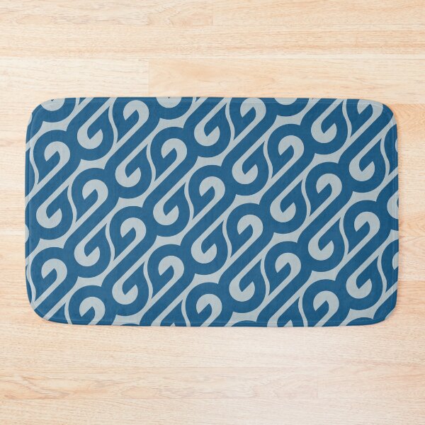 Item preview, Sigmoids & Flames Geometric Pattern – Blue designed and sold by RoguePatterns.